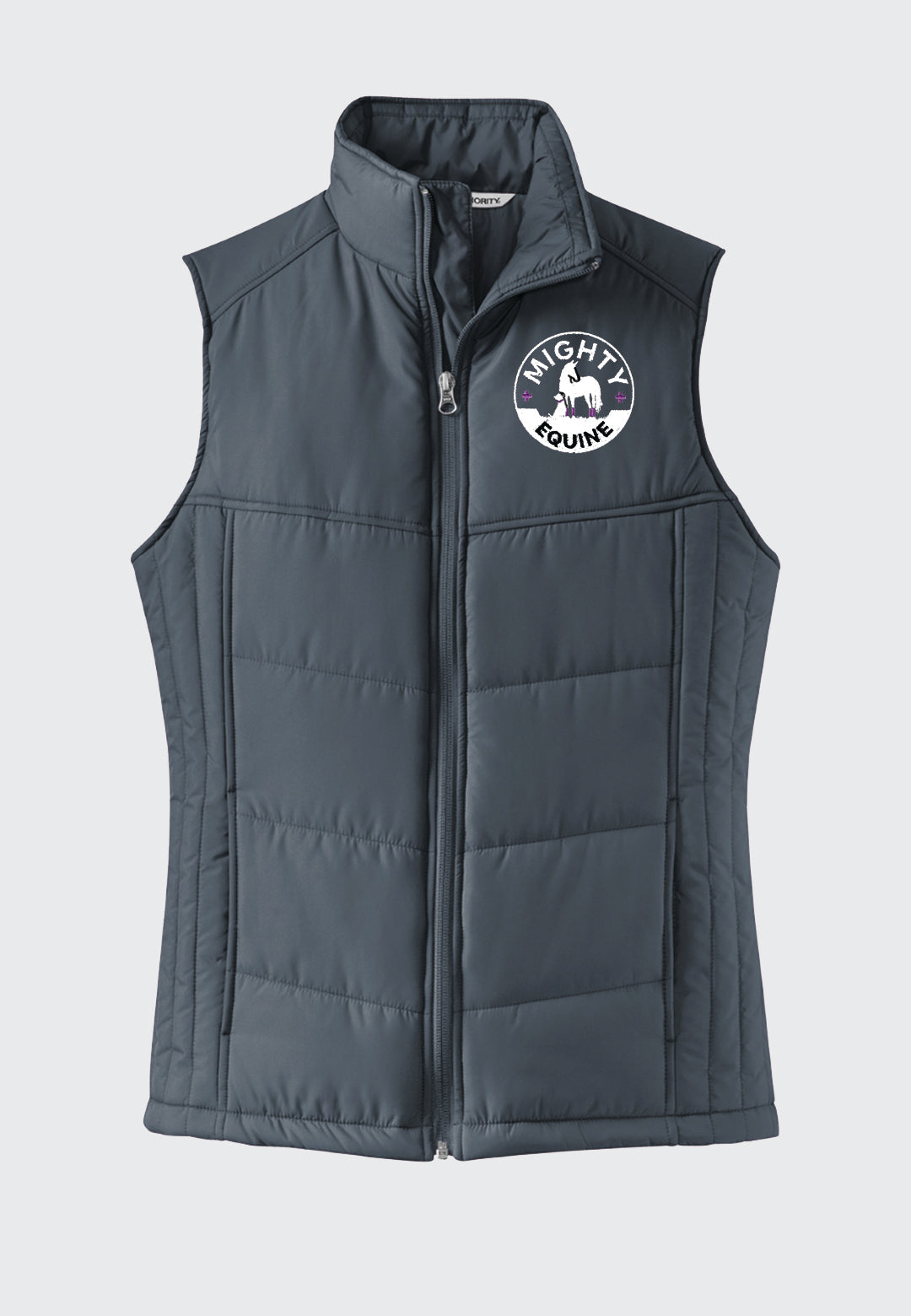 Mighty Equine Port Authority® Grey Puffy Vest - Ladies/Mens Styles