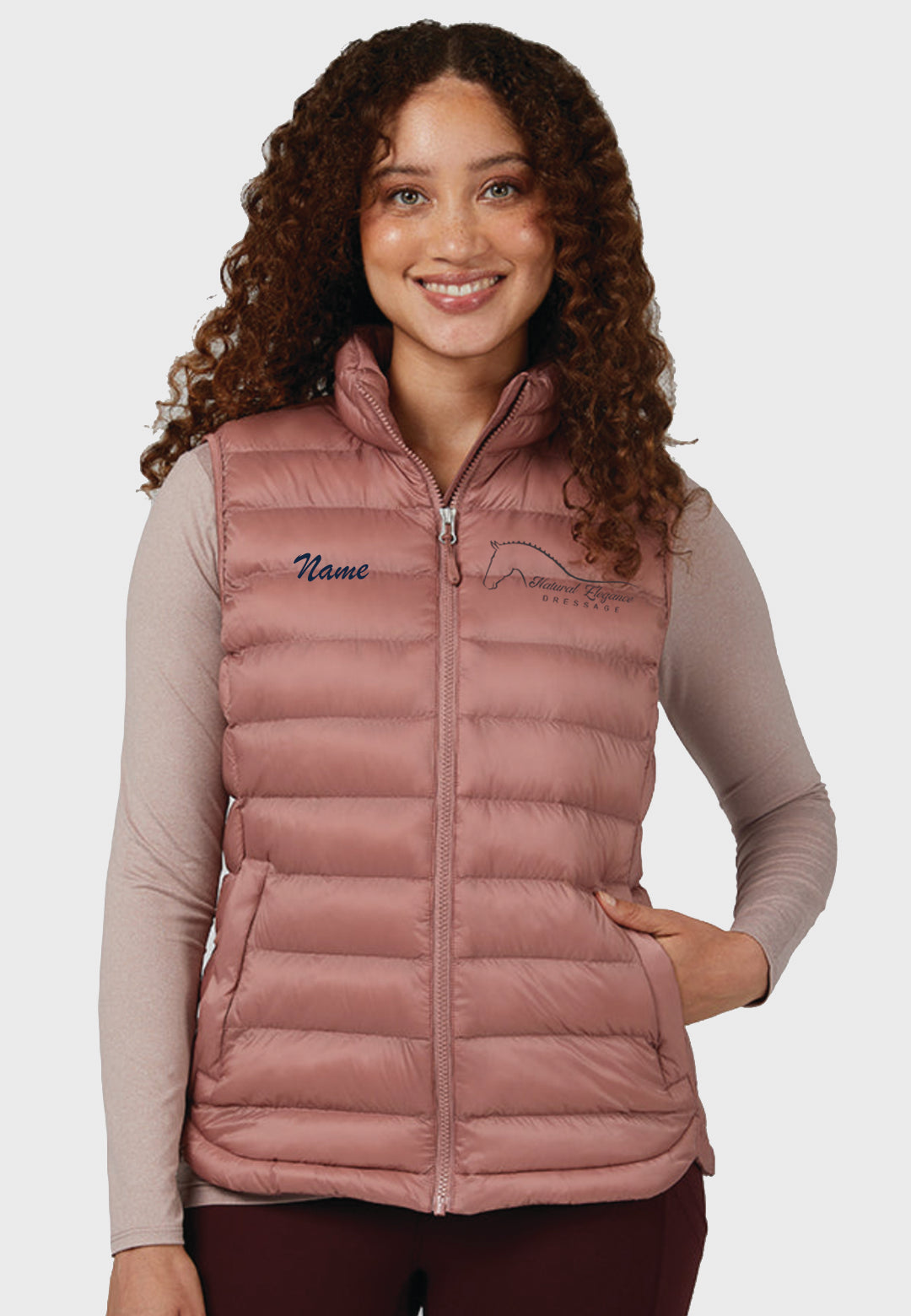 Natural Elegance Dressage 32 Degrees Womens LIGHTWEIGHT POLY-FILL PACKABLE VEST, 2 Color Options