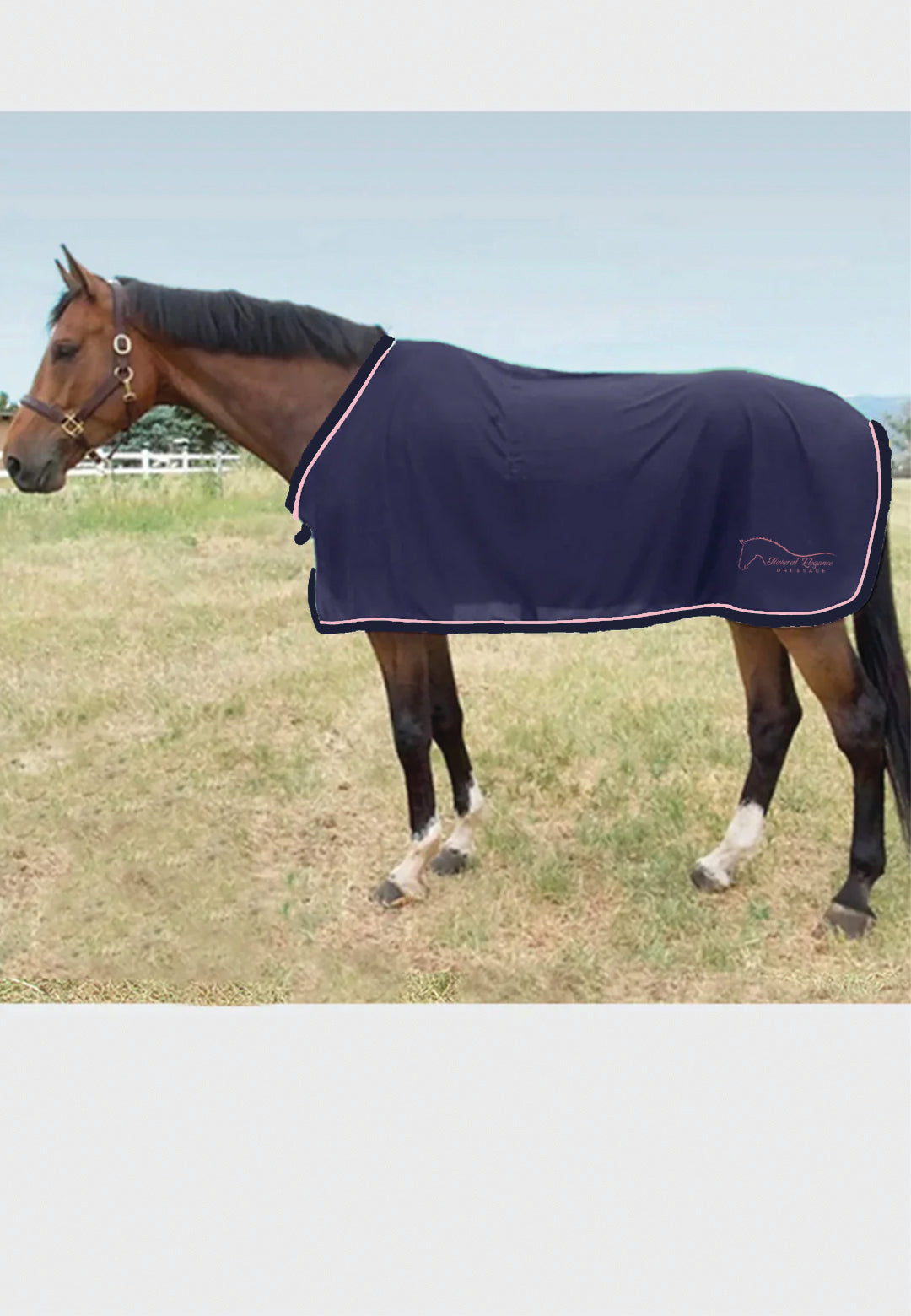 Natural Elegance Dressage Jacks Scrim Fly Sheet - Navy