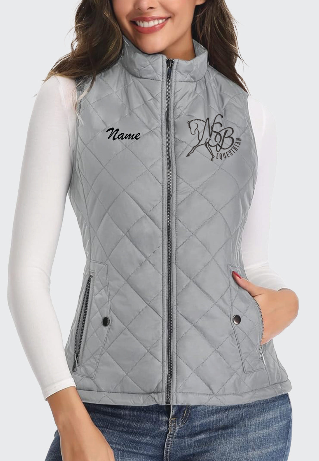 NSB Equestrian LONGKING Ladies Lightweight Quilted Vest, 2 Color Options