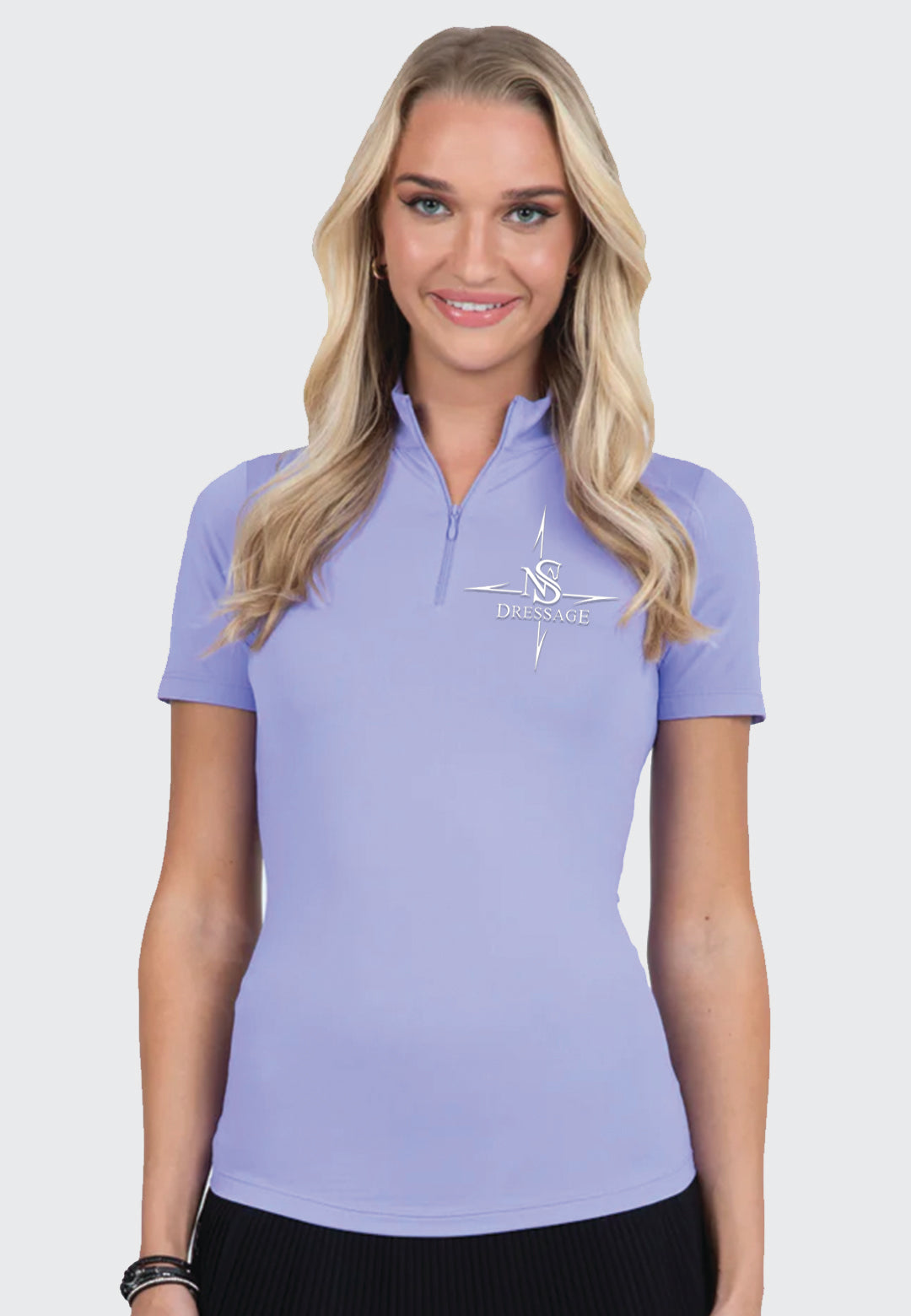 NS Dressage IBKÜL® LADIES SOLID Purple SHORT SLEEVE SUN SHIRTs, 2 Color Options