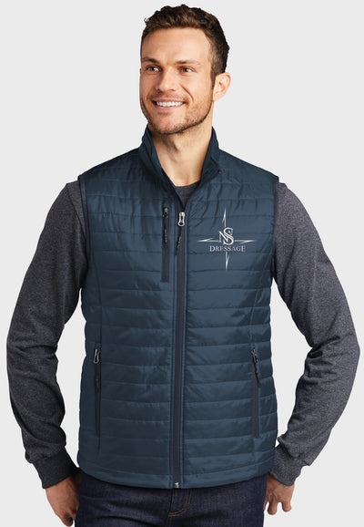 NS Dressage Port Authority® Packable Puffy Vest - Ladies/Mens Styles, 2 Color Options