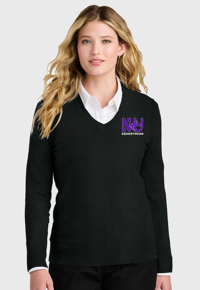 Northwestern University Equestrian Team Port Authority® Women’s Easy Care V-Neck Sweater, 2 Color Options