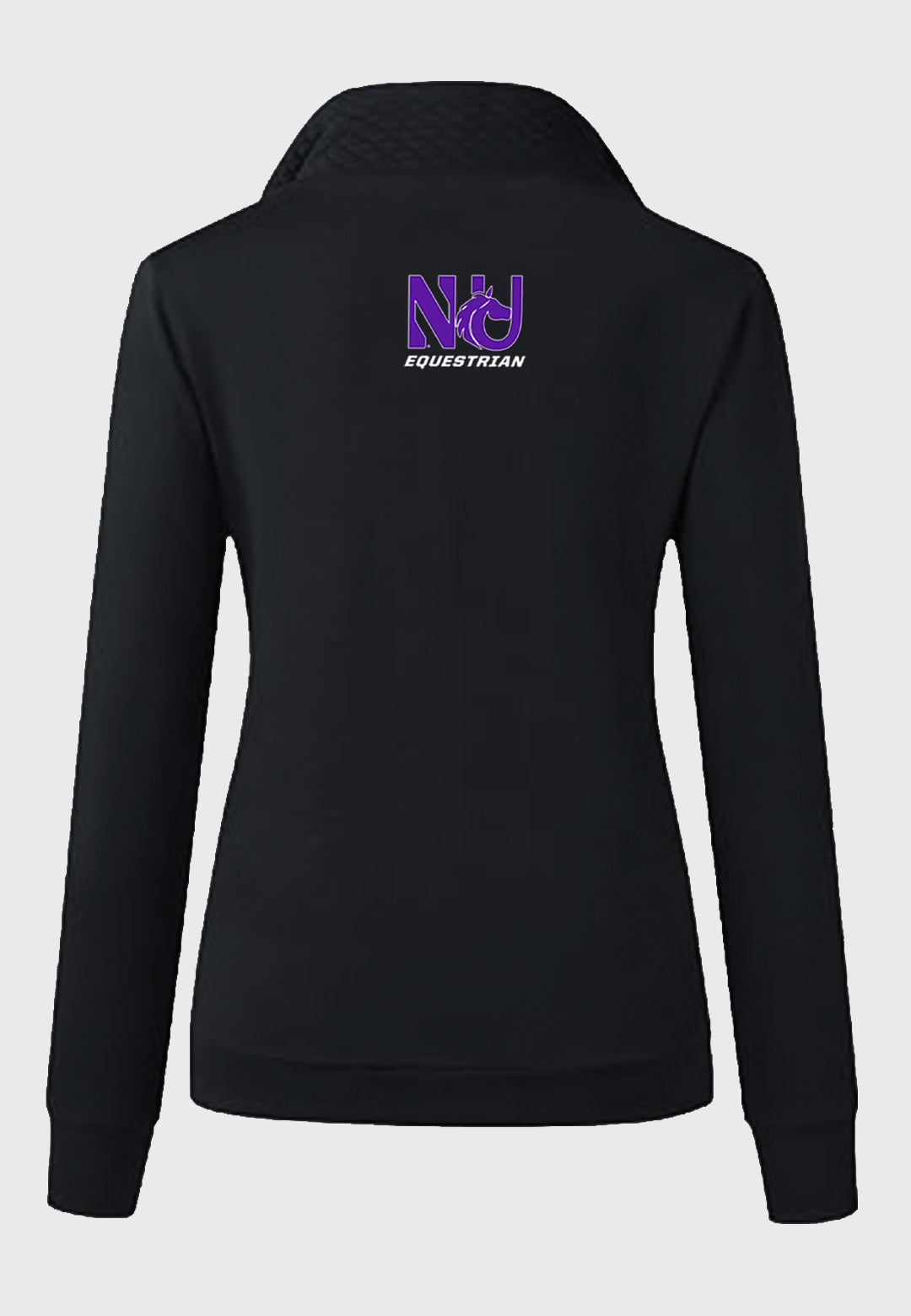 Northwestern University Equestrian Team BTFBM Ladies Quilted 1/4 Zip Sweatshirt