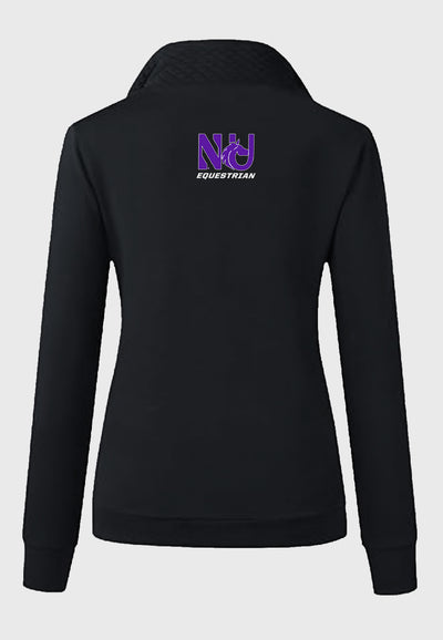 Northwestern University Equestrian Team BTFBM Ladies Quilted 1/4 Zip Sweatshirt