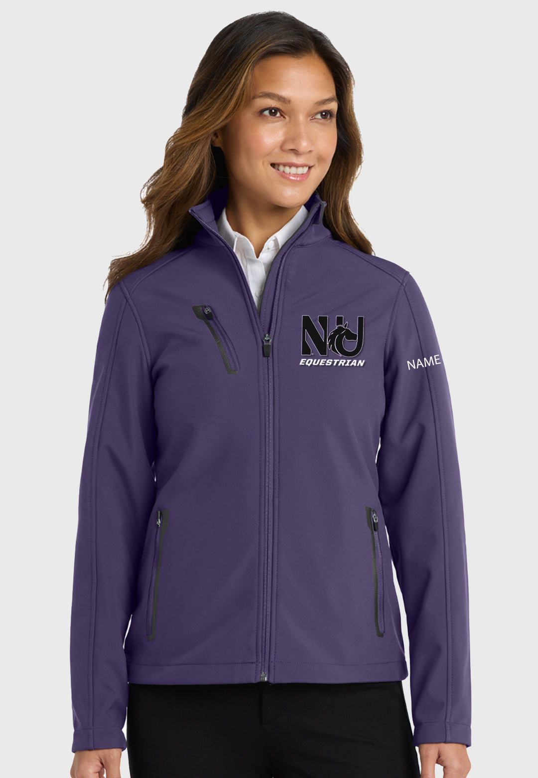Northwestern University Equestrian Team Port Authority® Ladies Welded Soft Shell Jacket, 2 Color Options