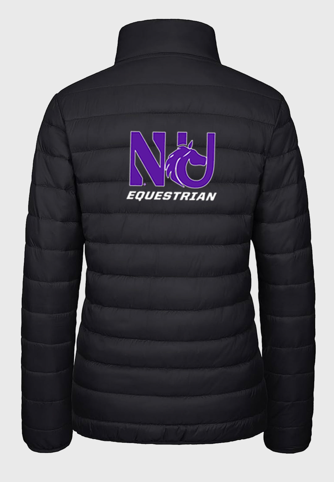 Northwestern University Equestrian Team MAGCOMSEN Ladies Lightweight Puffer Jacket, 2 Color Options