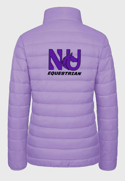 Northwestern University Equestrian Team MAGCOMSEN Ladies Lightweight Puffer Jacket, 2 Color Options