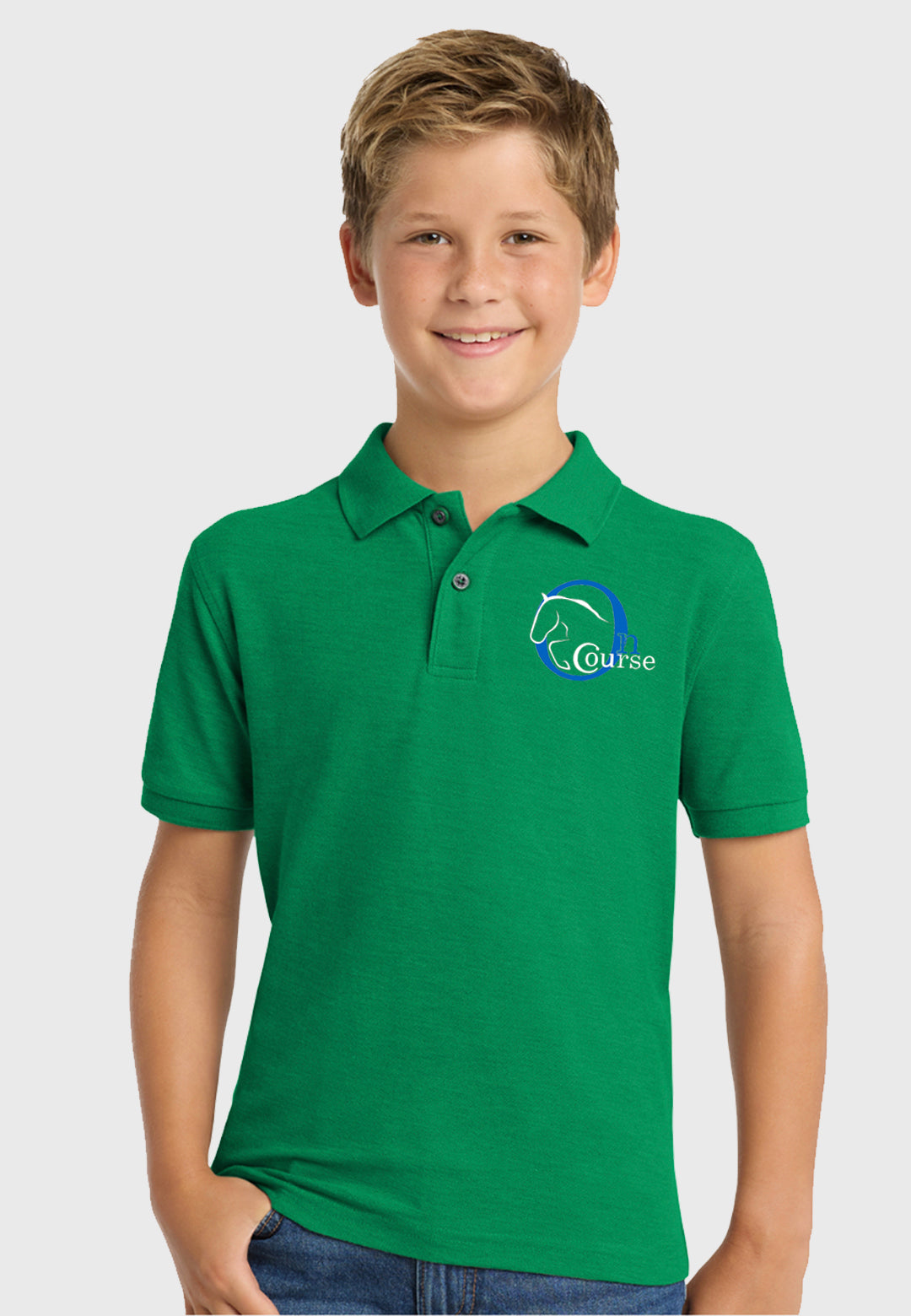 On Course Riding Academy Port Authority® Youth Silk Touch™ Polo, 2 Color Options