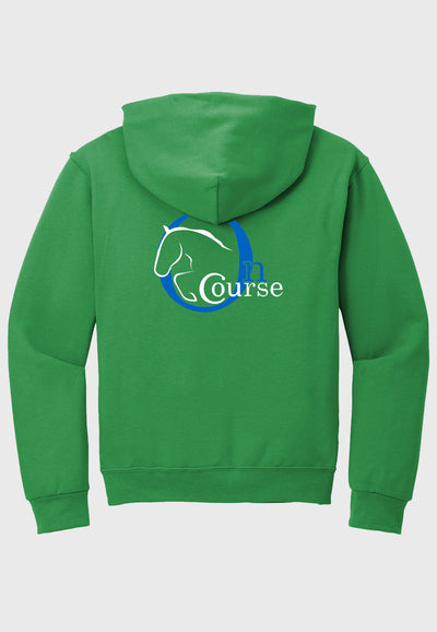 On Course Riding Academy Jerzees® - NuBlend® Kelly Green Pullover Hooded Sweatshirt, Adult + Youth Sizes