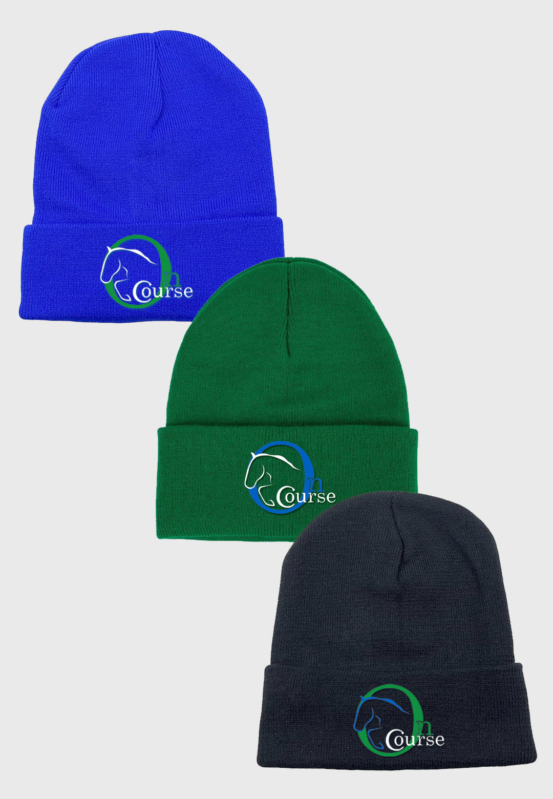 On Course Riding Academy soCute Unisex Soft Warm Cuffed Beanie, 3 Color Options