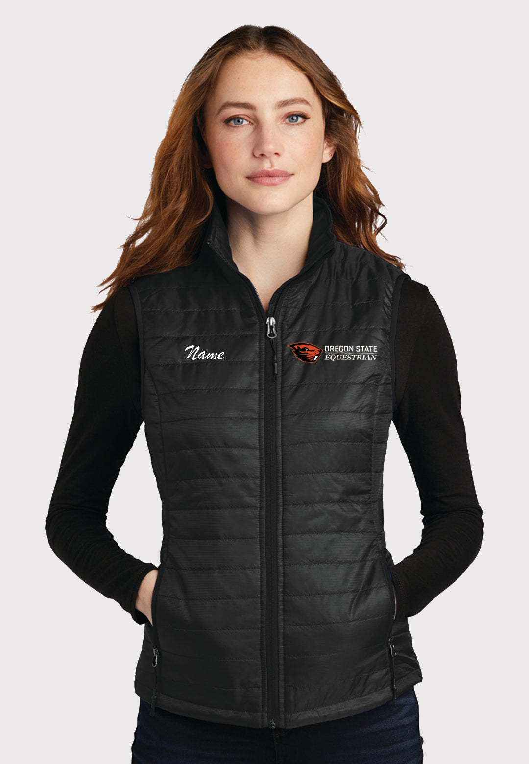 Oregon State Equestrian Port Authority® Ladies Packable Puffy Vest