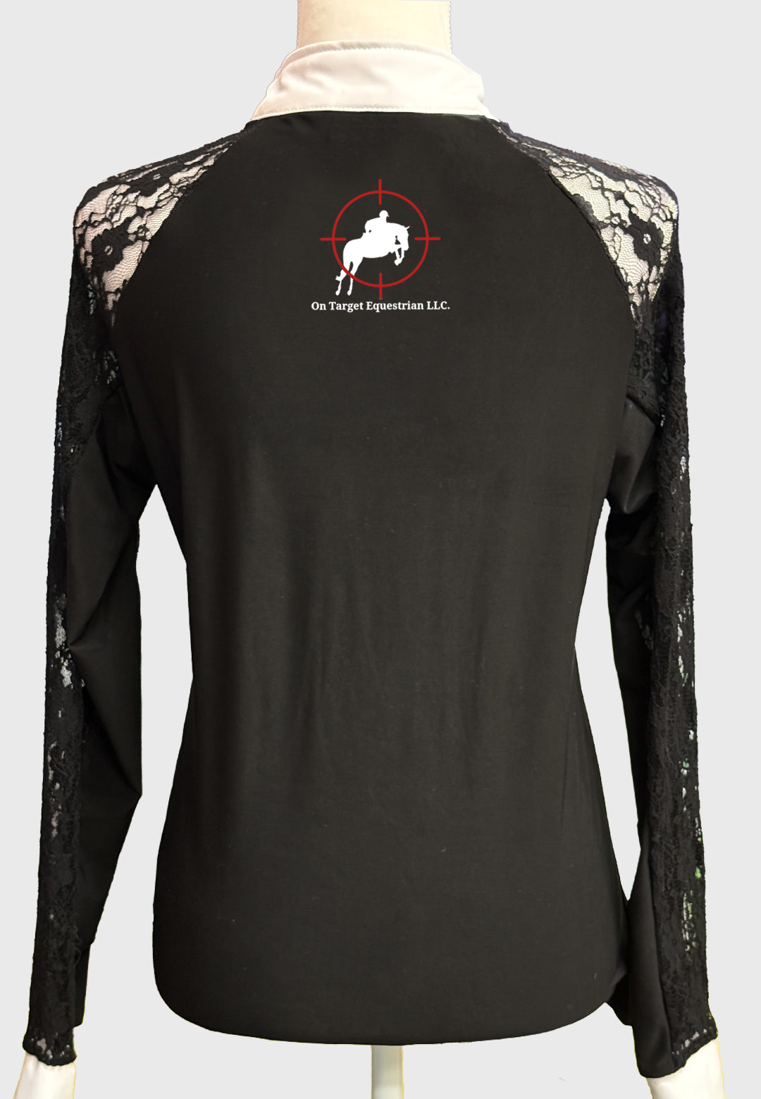 On Target Equestrian LS Ladies Show Shirt with Lace Sleeves