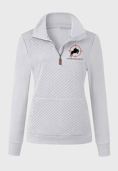 On Target Equestrian BTFBM Ladies Quilted 1/4 Zip Sweatshirt, 2 Color Options