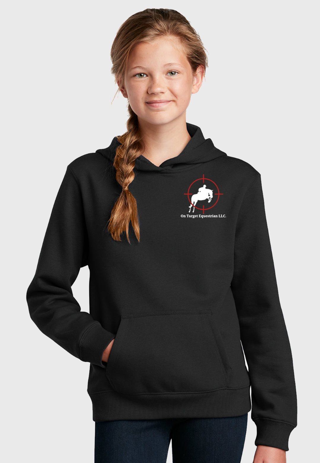 On Target Equestrian Sport-Tek® Youth Hooded Sweatshirt