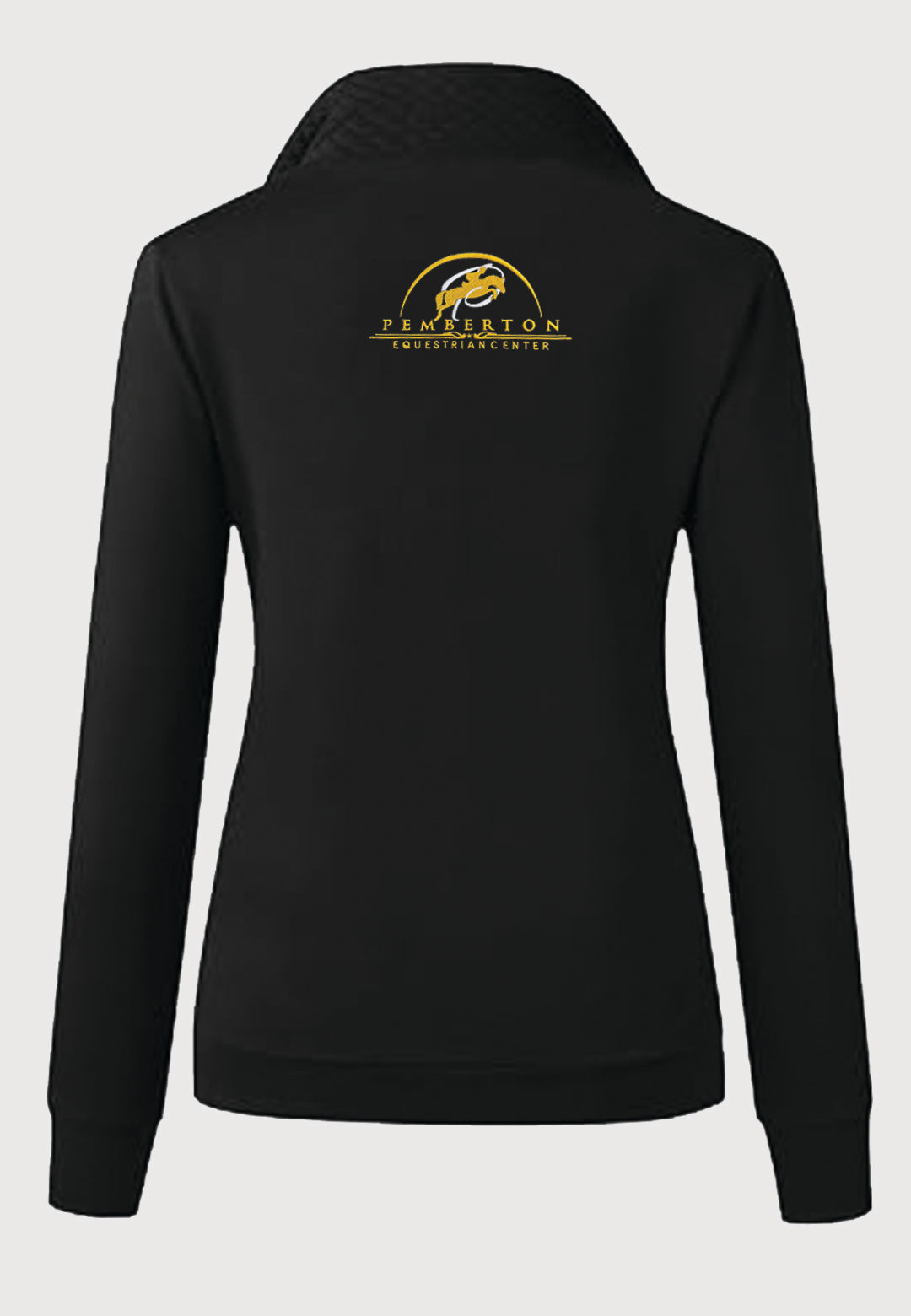 Pemberton Equestrian Center BTFBM Ladies Quilted 1/4 Zip Sweatshirt, 2 Color Options