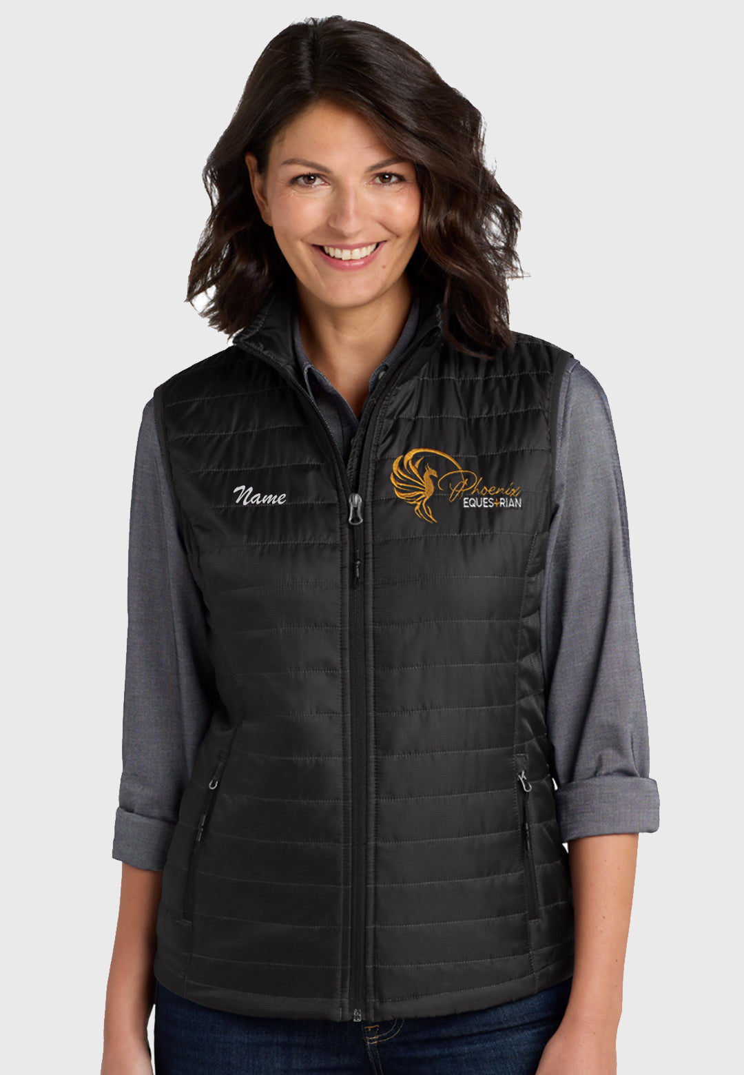 Phoenix Equestrian Team Port Authority® Packable Ladies Puffy Vest