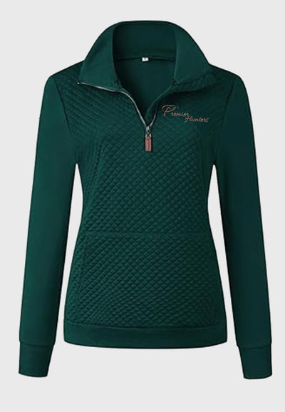 Premier Hunters BTFBM Ladies Quilted 1/4 Zip Sweatshirt, 2 Color Options