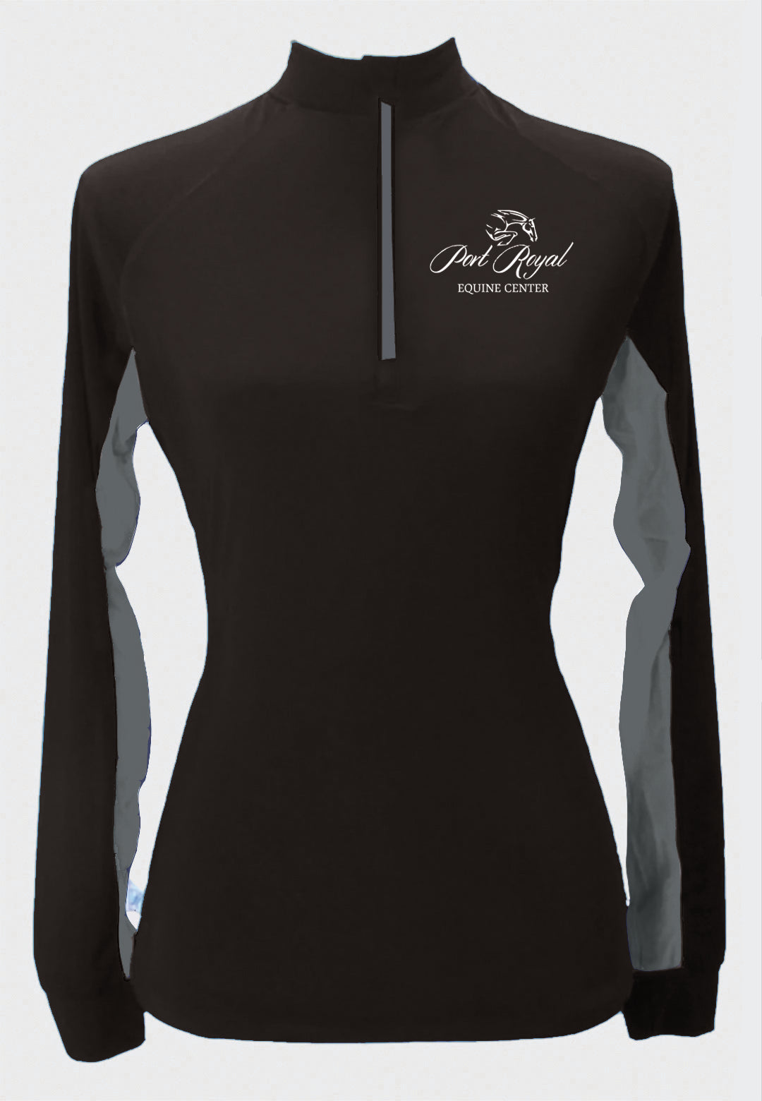 Port Royal Equine Center Long Sleeve Custom Sun Shirt with Contrasting Accents, Adult + Youth Sizes