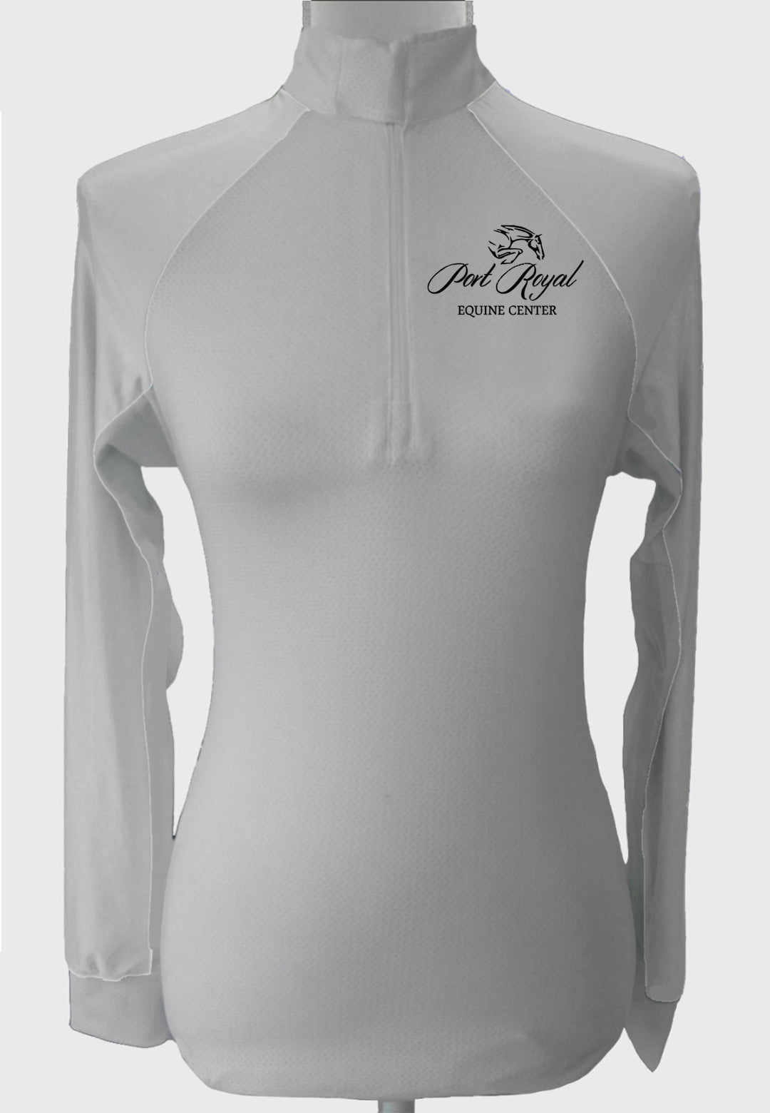 Port Royal Equine Center Custom Show Shirt with Customizable Sleeves, Youth + Ladies Sizes