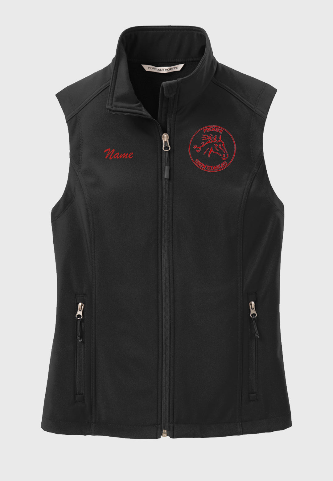 Premier Show Stables Port Authority® Navy Core Soft Shell Vest - Ladies + Mens Styles
