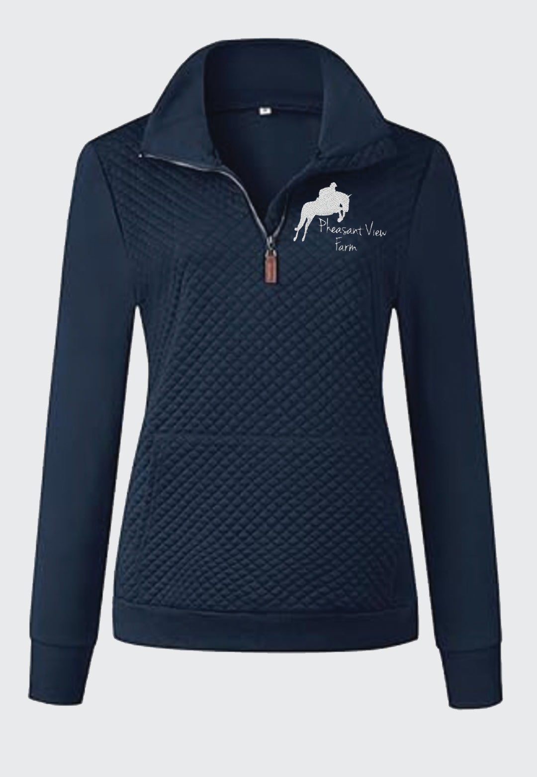 Pheasant View Farm BTFBM Ladies Quilted 1/4 Zip Sweatshirt, 2 Color Options