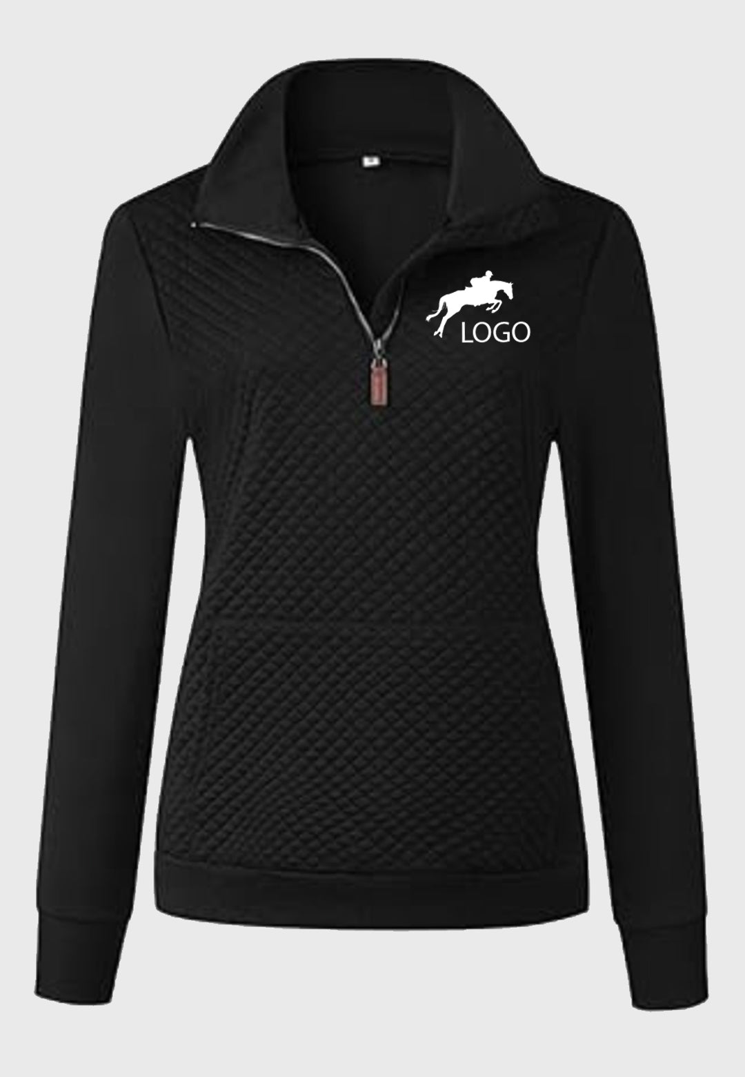 Package A BTFBM Ladies Quilted 1/4 Zip Sweatshirt