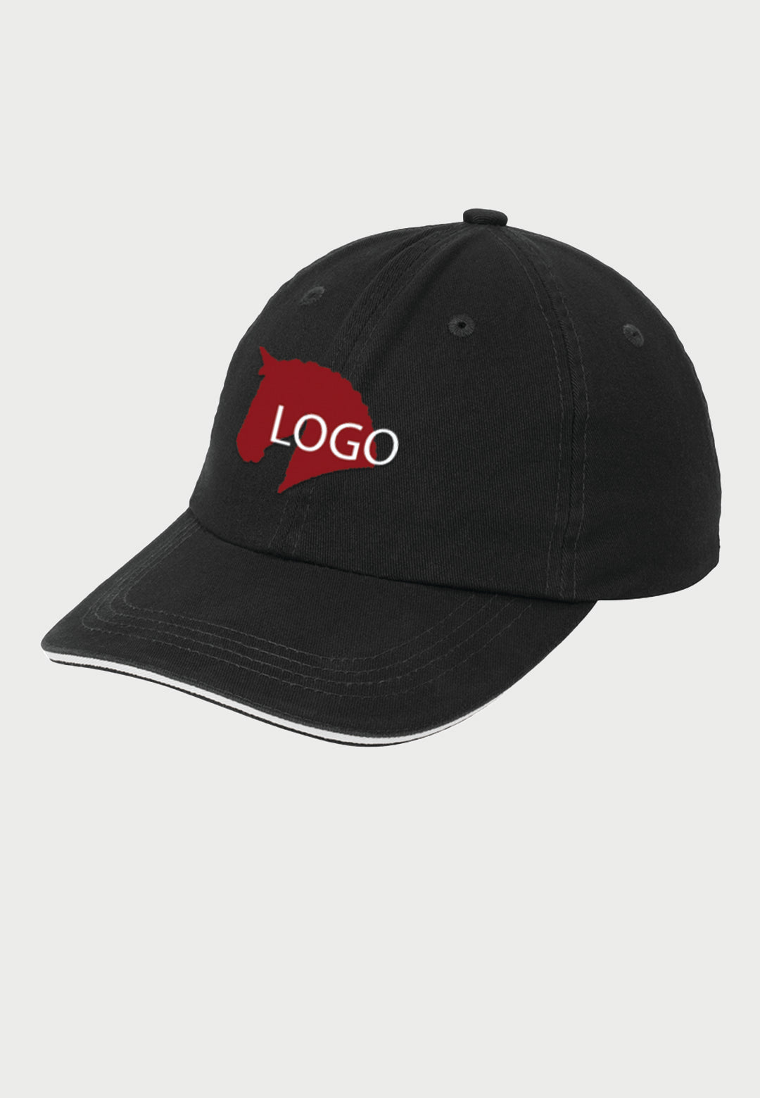 Package A Port Authority® Sandwich Bill Cap with Striped Closure