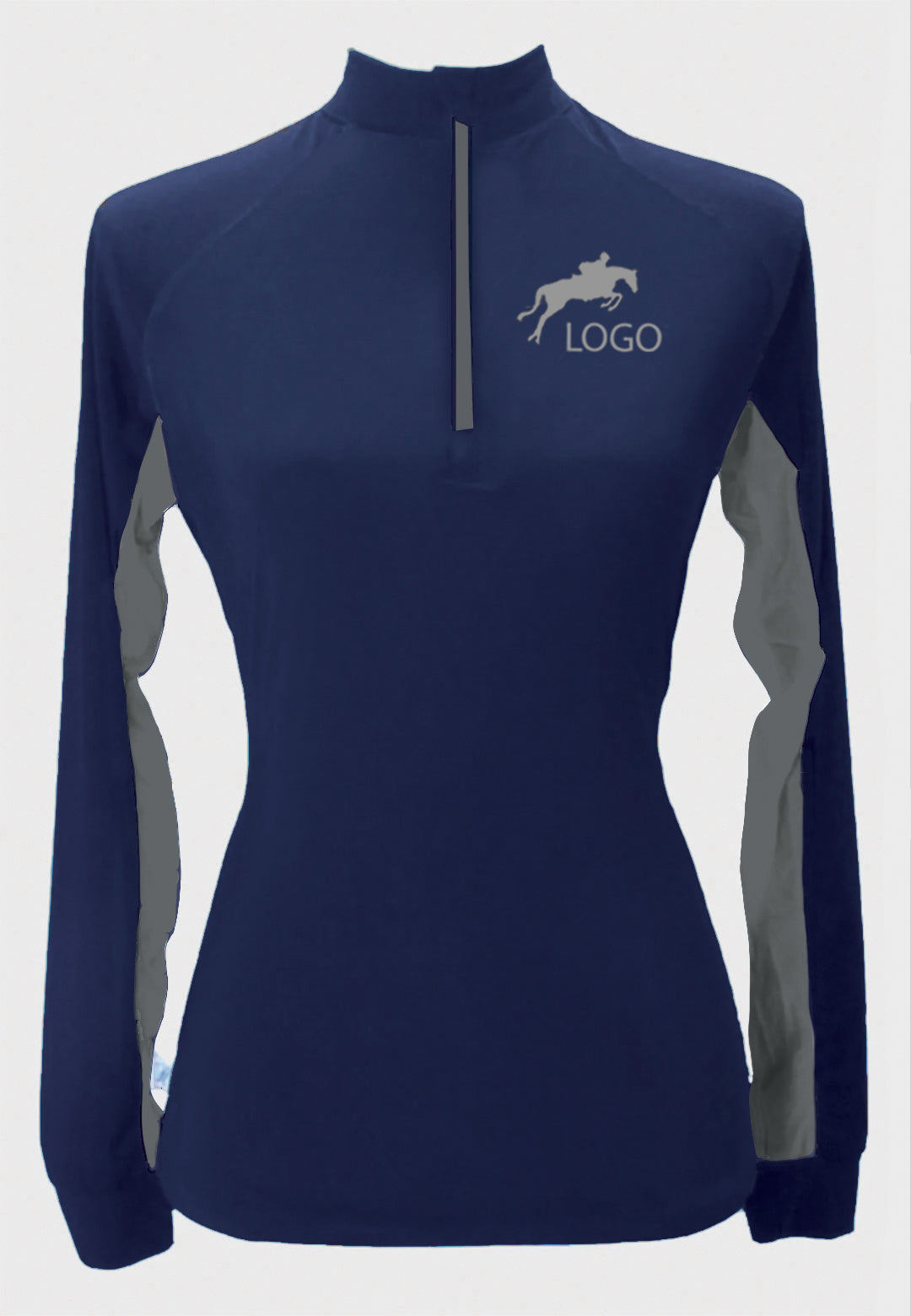 Package B Long Sleeve Custom Sun Shirt with Contrasting Accents, Adult + Youth Sizes