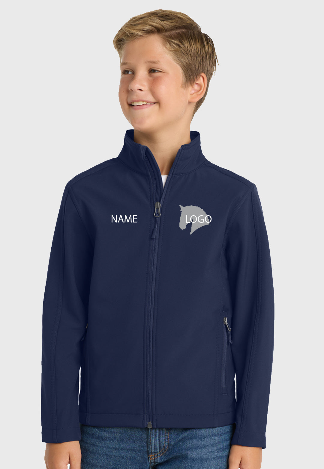 Package B Port Authority® Core Navy Soft Shell Jacket - Men's/Ladies/Youth