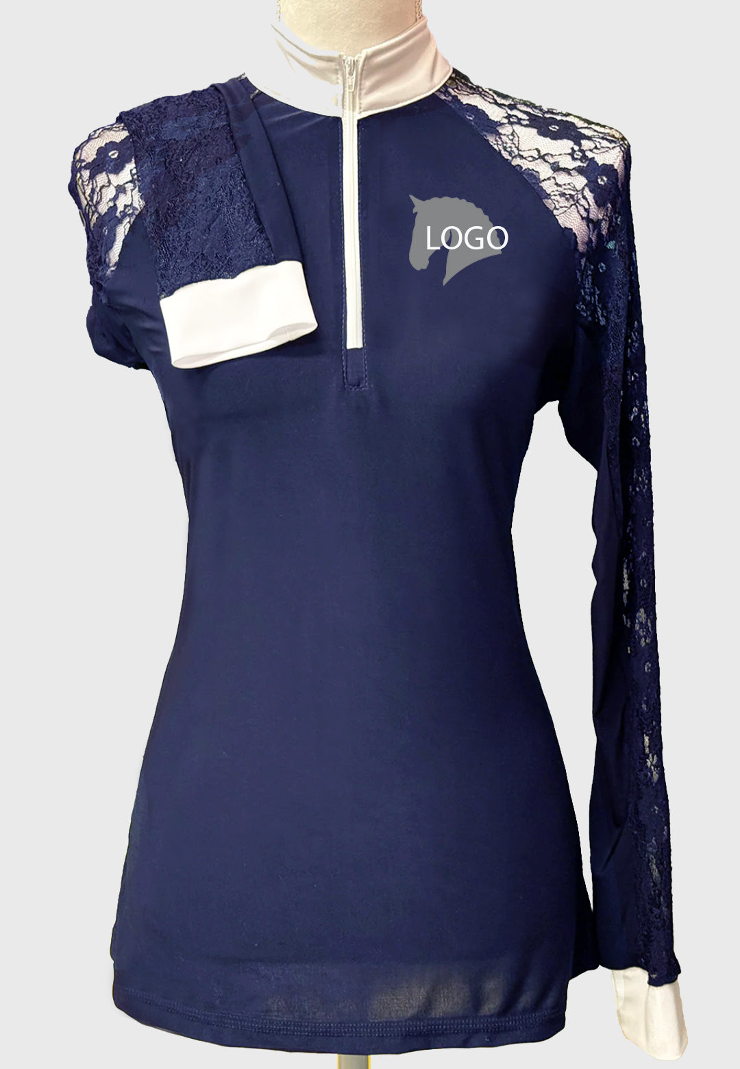 Package B Long Sleeve Show Shirt with Lace Sleeves, Ladies + Youth