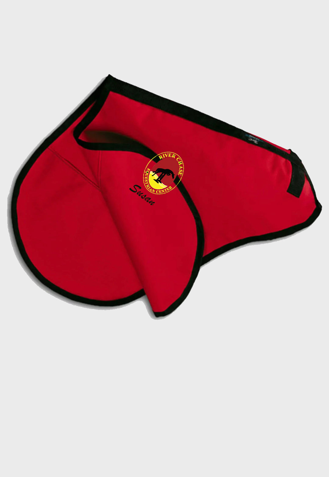 River Chase Equestrian Center World Class Equine Red English Saddle Cover