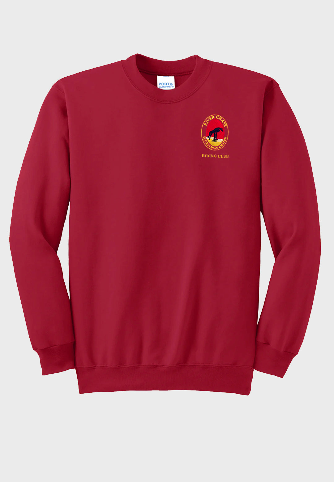 River Chase Equestrian Center Port & Company® Essential Fleece Crewneck Sweatshirt (Adult Unisex) - 2 Color Options