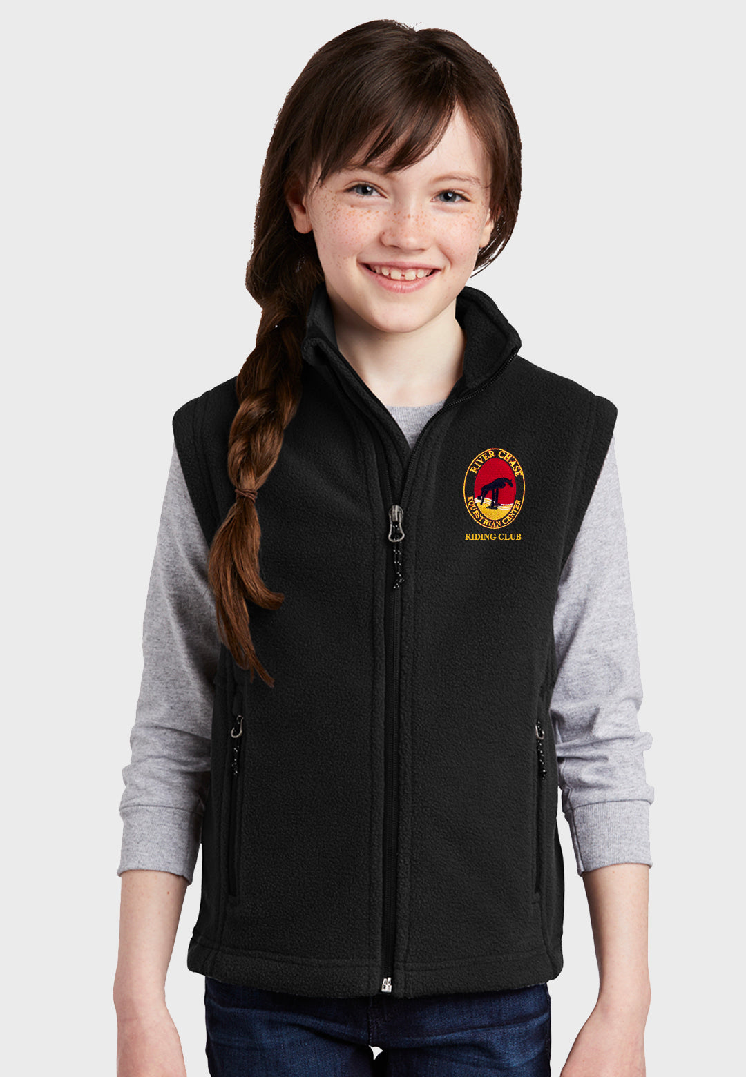 River Chase Equestrian Center Club Port Authority® Youth Fleece Vest