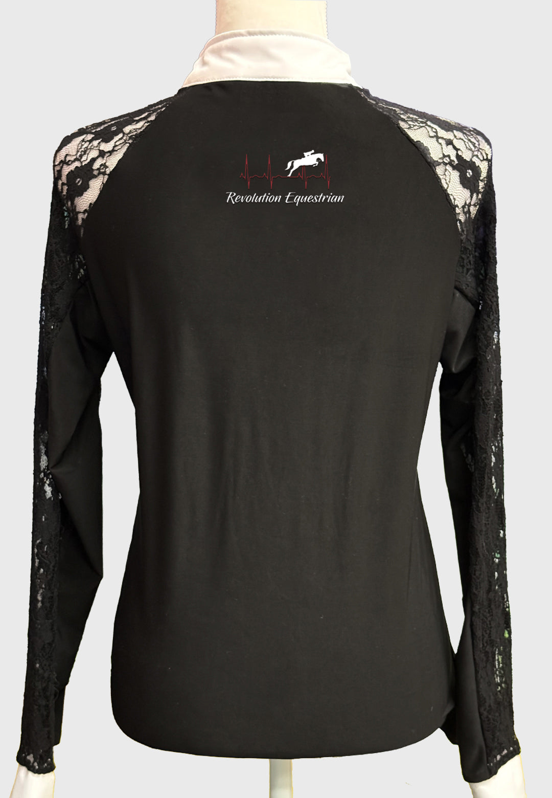 Revolution Equestrian Long Sleeve Show Shirt with Lace Sleeves, Ladies + Youth