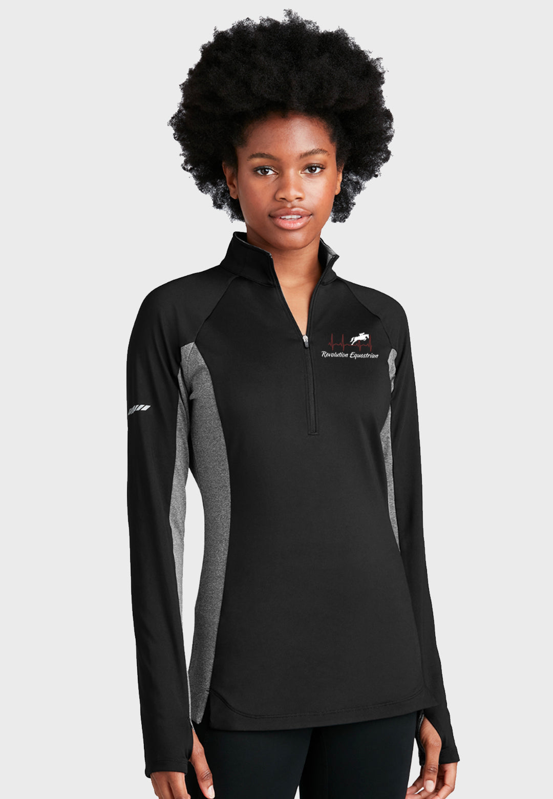 Revolution Equestrian Sport-Tek® Ladies Sport-Wick® Stretch Contrast 1/2-Zip Pullover - 2 Color Options