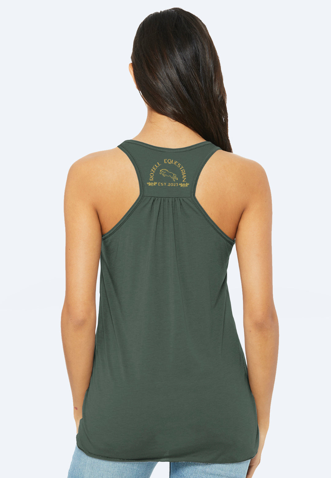 Rozell Equestrian BELLA+CANVAS ® Women’s Flowy Racerback Tank, 2 Color Options