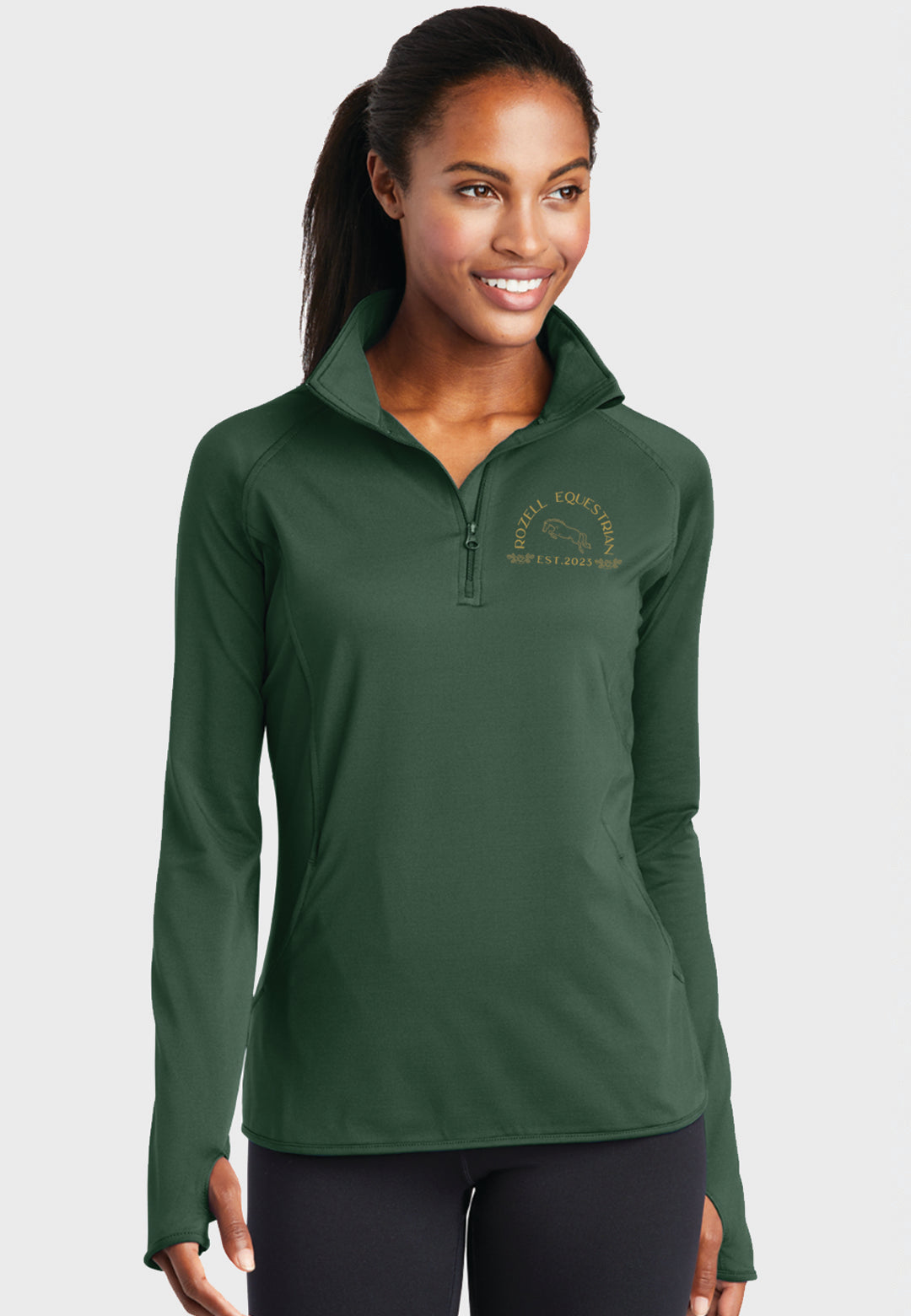 Rozell Equestrian Sport-Tek® Ladies Sport-Wick® Stretch 1/2-Zip Pullover, 2 Color Options