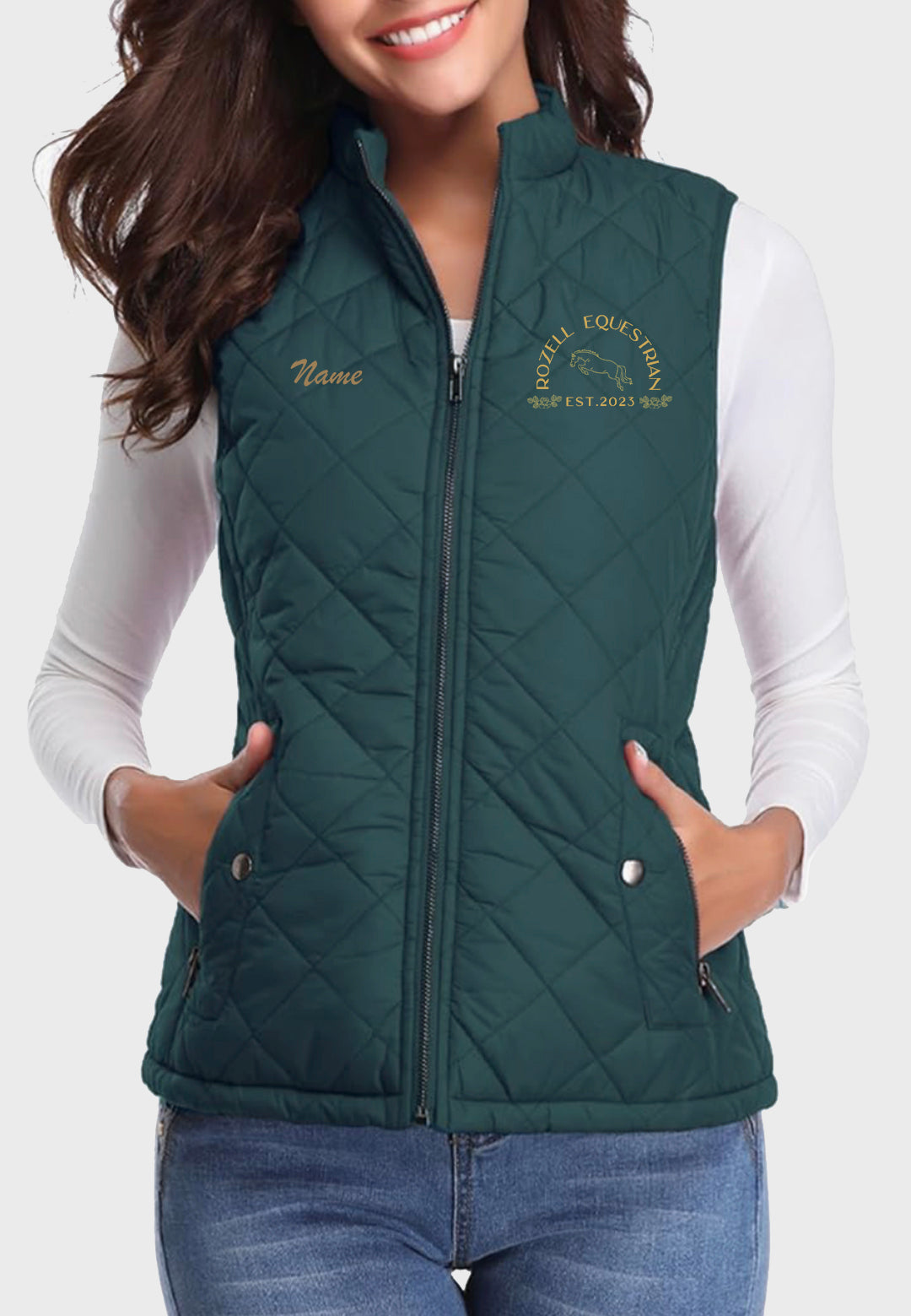Rozell Equestrian Fuinloth Women's Quilted Vest, 2 Color Options