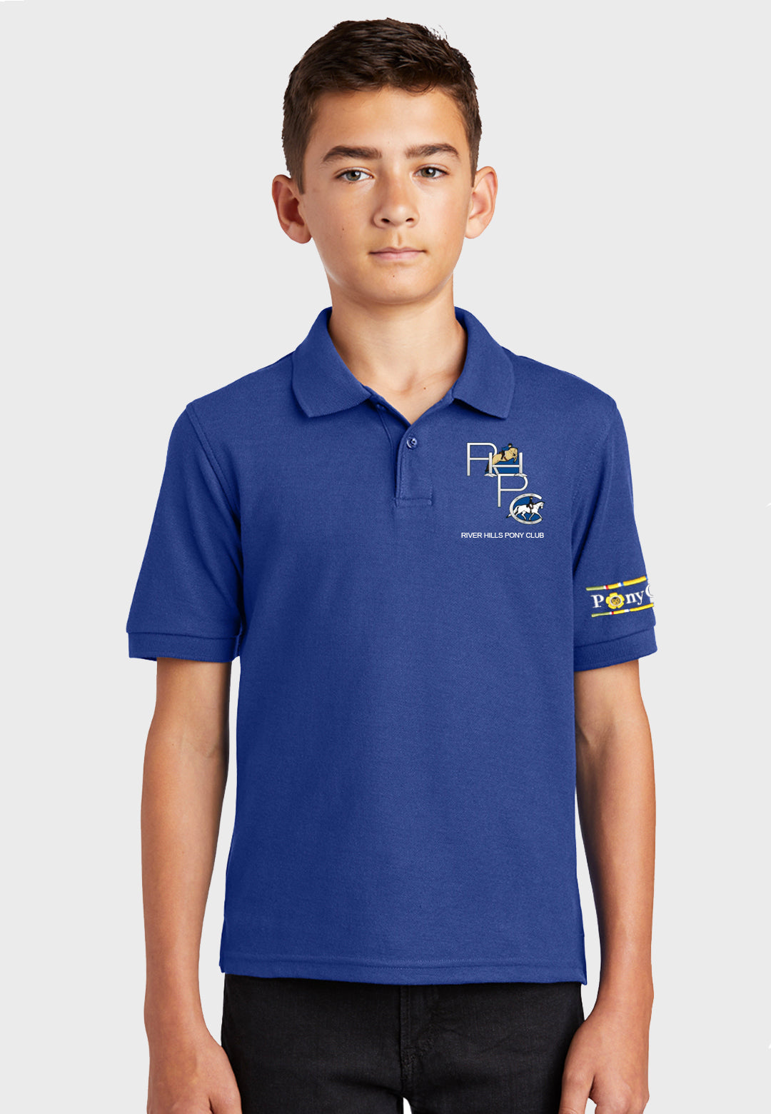 River Hills Pony Club Port Authority® Youth Silk Touch™ Polo