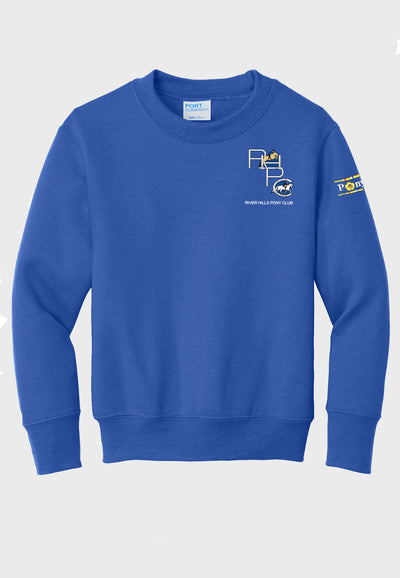 River Hills Pony Club Port & Company® Essential Fleece Crewneck Sweatshirt - Adult (unisex)/Youth Sizes