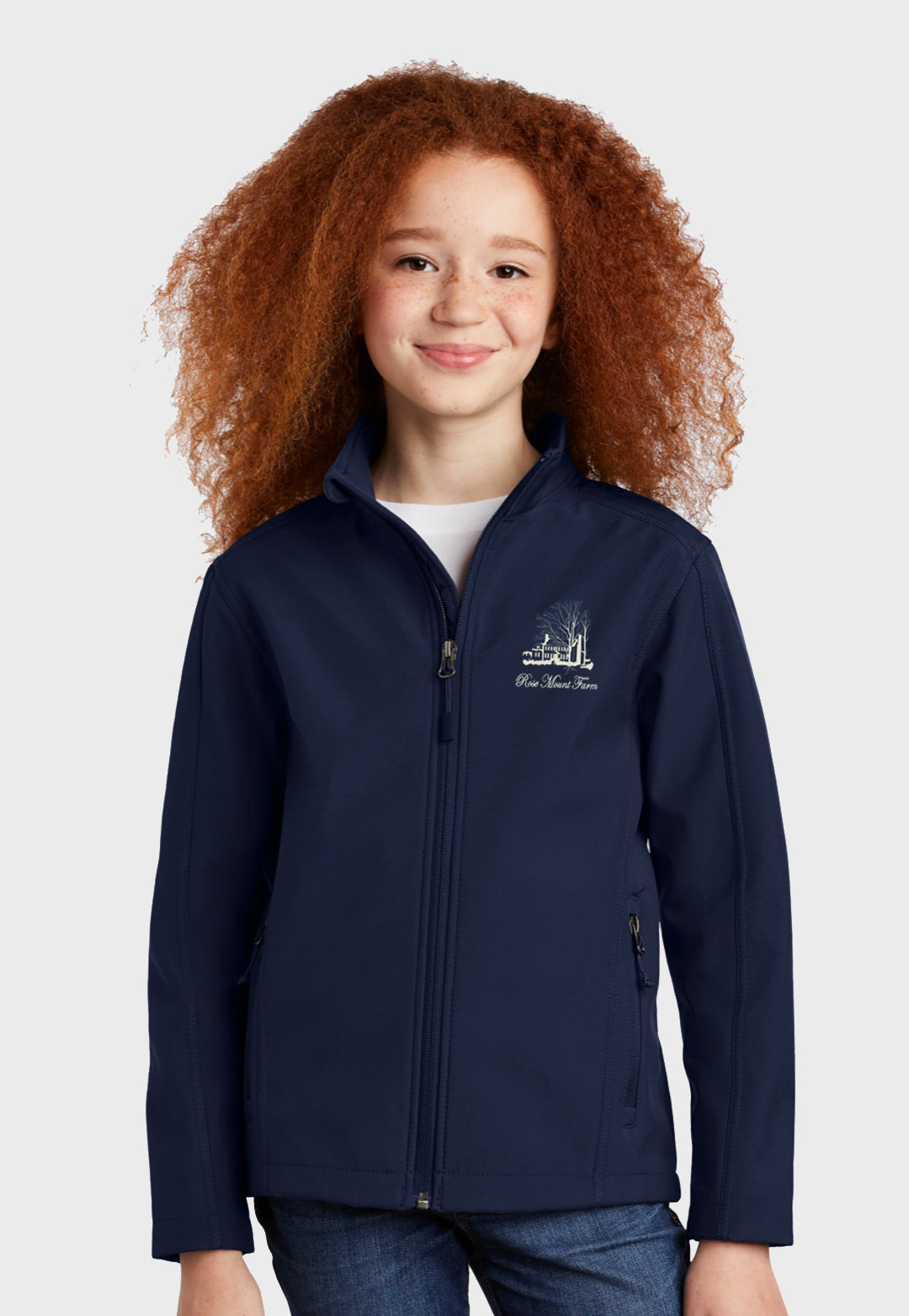 Rose Mount Farm Youth Soft Shell Jacket - Navy