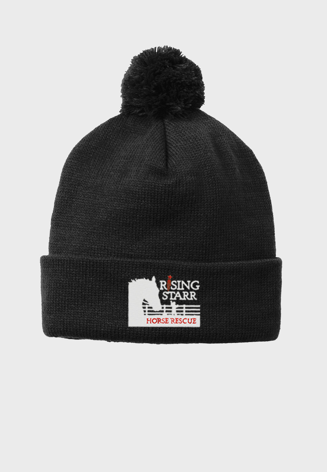 Rising Starr SPORT-TEK ® SOLID POM POM BEANIE, 2 Color Options