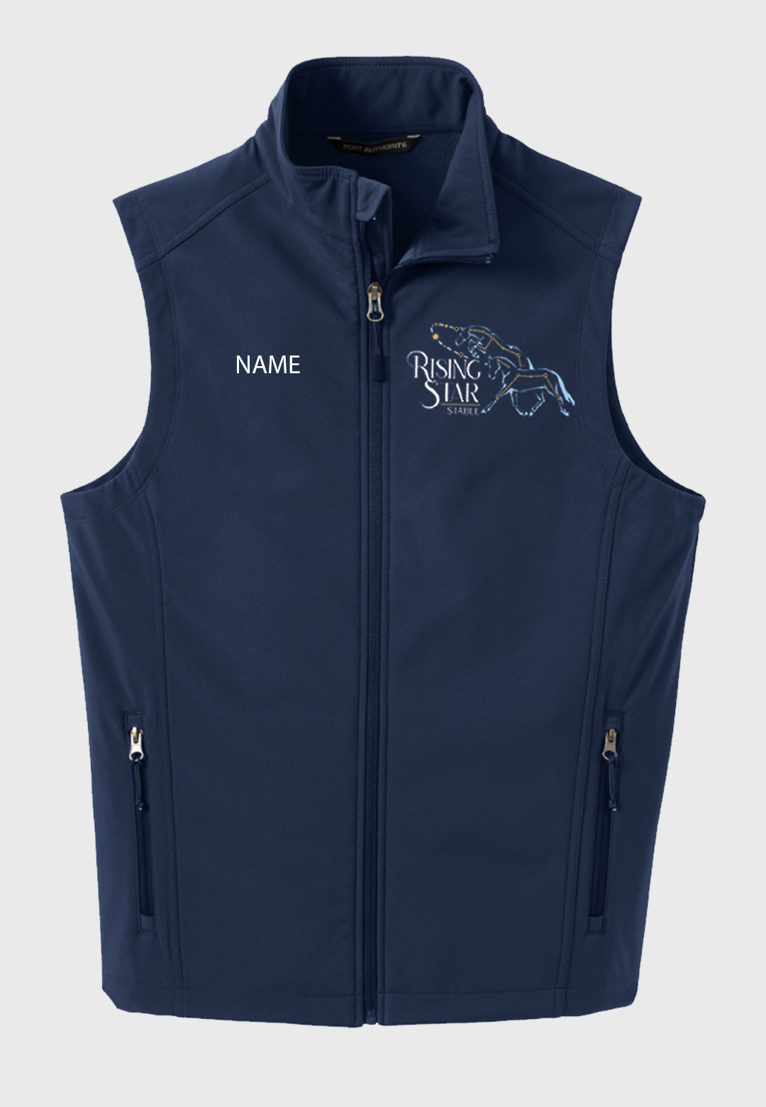 Rising Star Stable Port Authority® Navy Core Soft Shell Vest - Ladies + Mens Styles