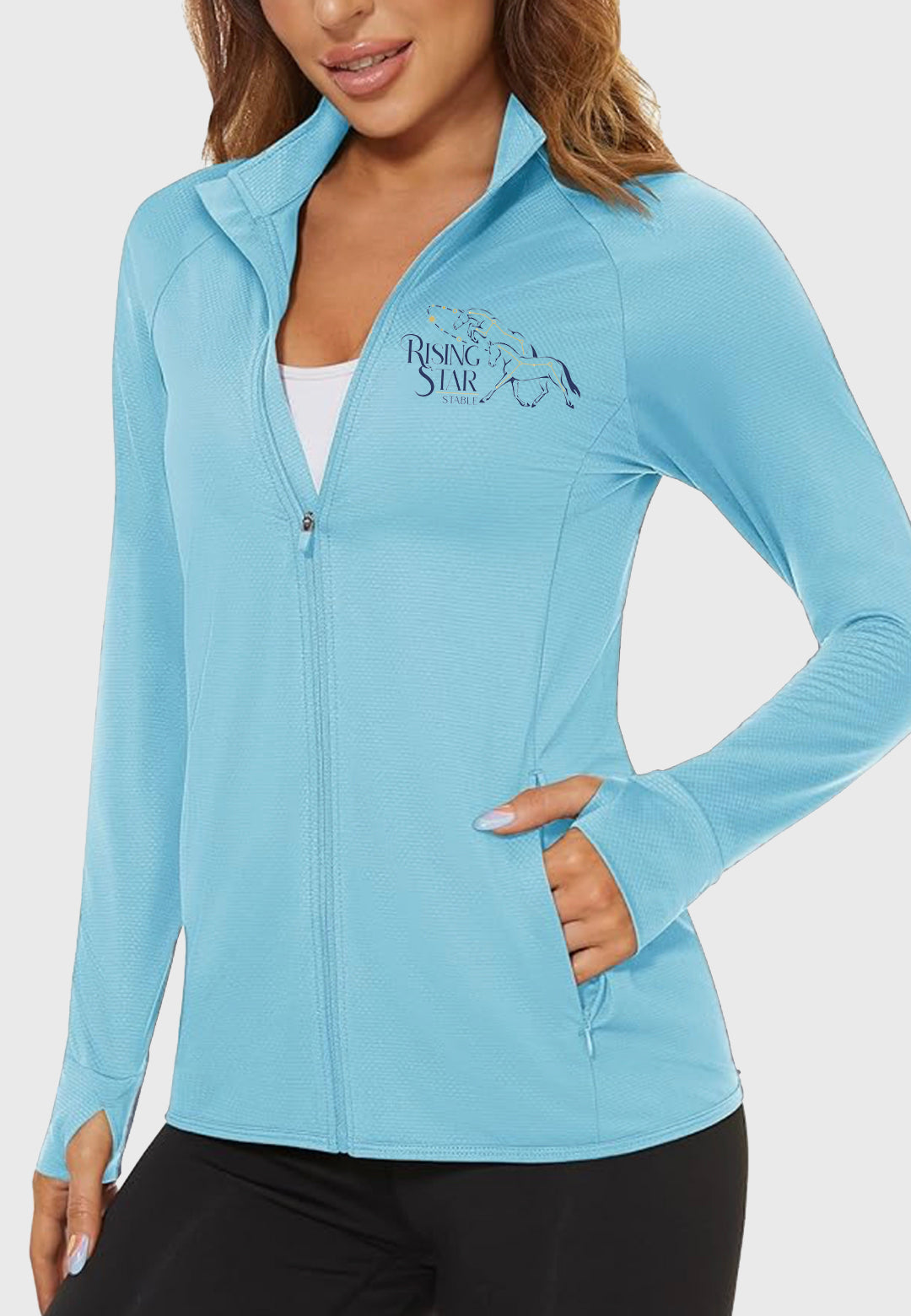 Rising Star Stable MAGCOMSEN Women's UPF 50+ Lightweight Athletic Jacket, 2 Color Options