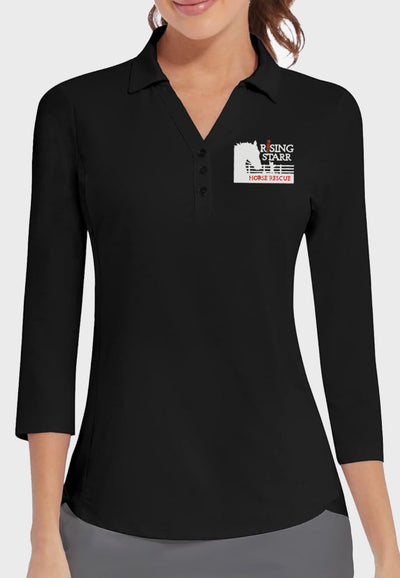 Rising Starr Ladies 3/4 sleeve golf shirt, 2 color options