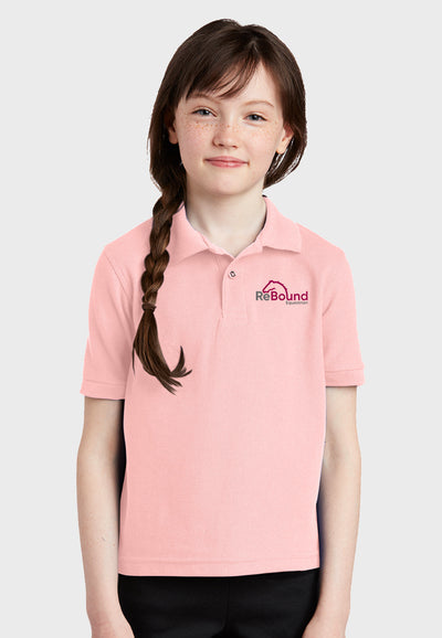 Rebound Equestrian Port Authority® Youth Silk Touch™ Polo - 3 Color Options