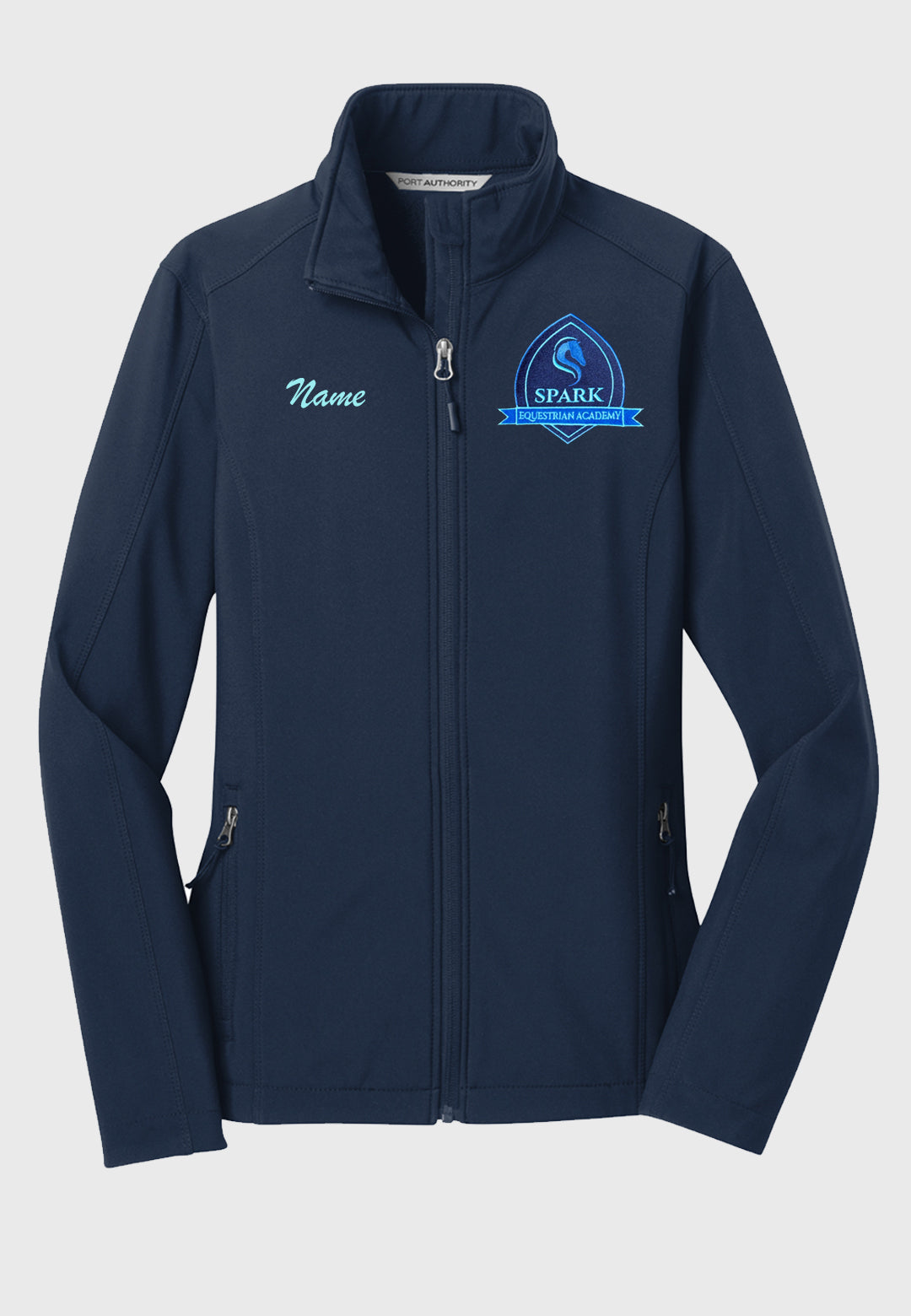 Spark Equestrian Academy Port Authority® Core Navy Soft Shell Jacket - Men's/Ladies/Youth