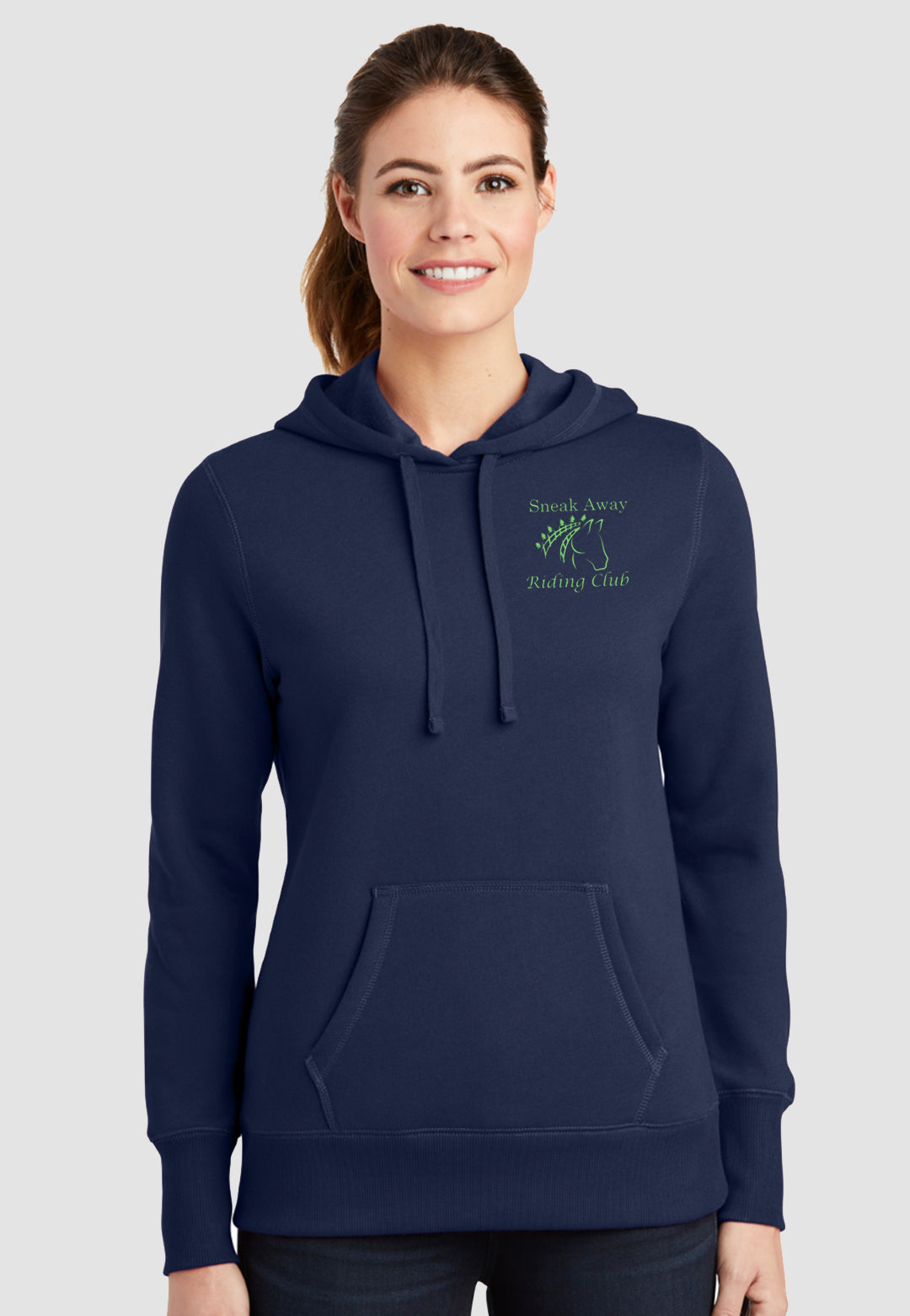 Sneak Away Riding Club Sport-Tek®  Navy Hooded Sweatshirt - Adult + Youth Sizes