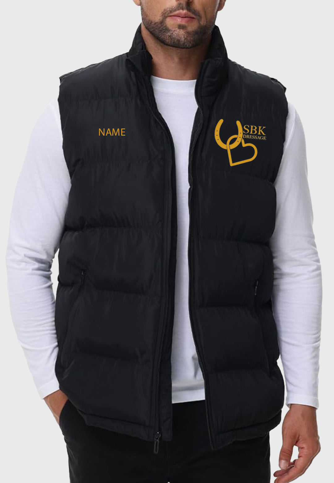 SBK Dressage MLGARIL Mens Puffer Vest